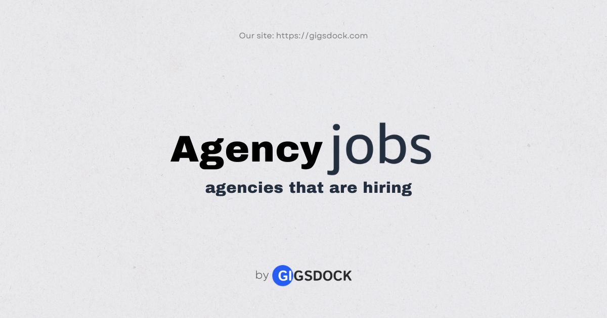 Agency Jobs
